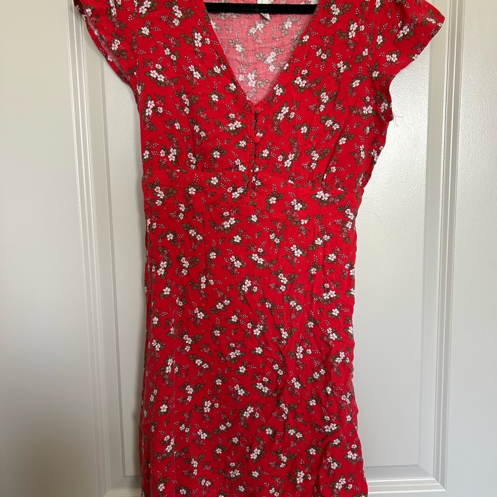 Aeropostale Red Ruched Wrap Sundress